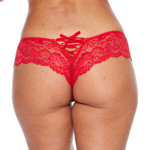 Escante - 75141 - LACE-UP BACK PANTY - RED